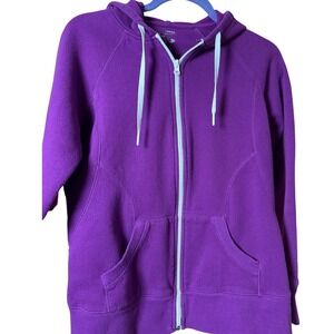 TEAR GEAR Purple Fleece Zip Up Hoodie Women's Size Medium Casual Comfort